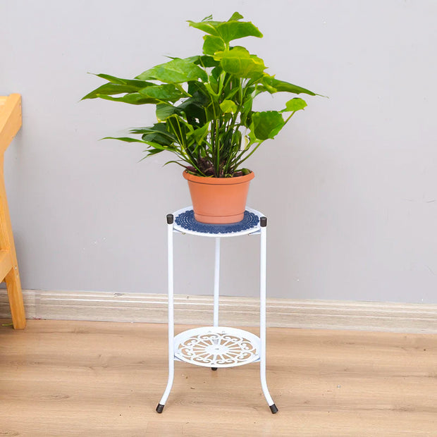 Freestanding 2-Tier Value Plant Stand in White or Black Painted Metal