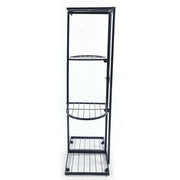 4-tier Iron Display Rack with Shelves for 5 Potted Plants