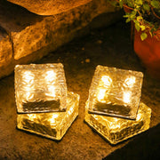 4Pcs/Set LED Solar Brick Garden Light