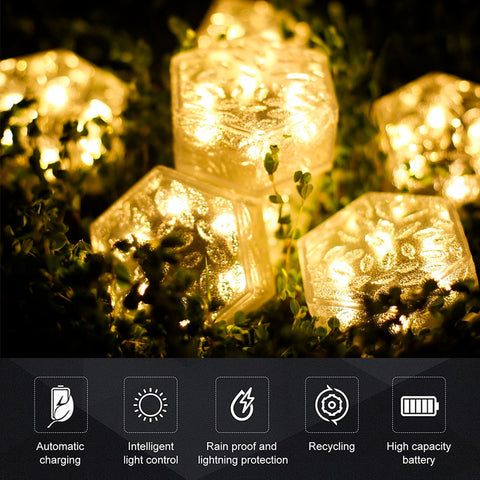 4Pcs/Set LED Solar Brick Garden Light