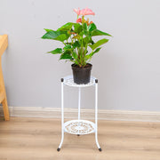 Freestanding 2-Tier Value Plant Stand in White or Black Painted Metal