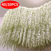 40/20Pcs Artificial Hanging Wisteria Flowers